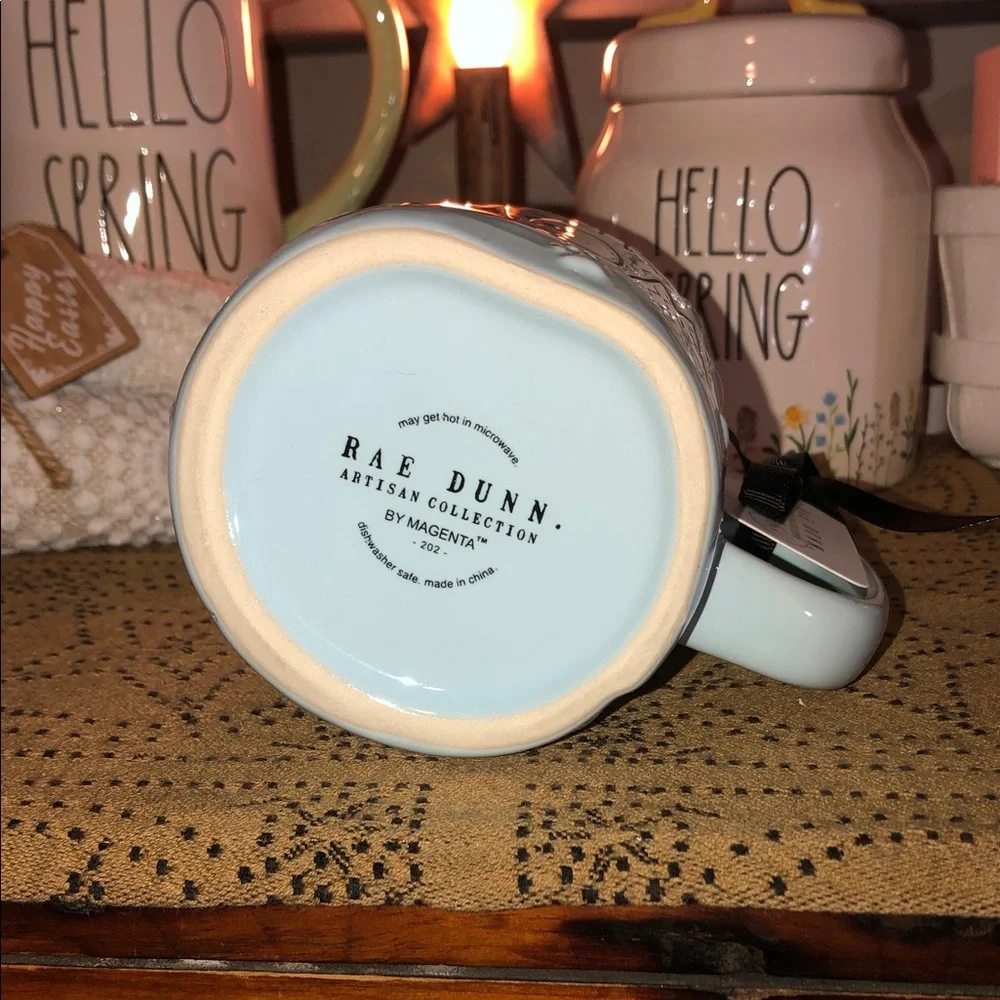 Rae Dunn FUR MOM Mug Light Blue/Raised Paw Prints - Picture 7 of 10